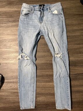 ROLLA'S Light Blue Skinny Distressed Jeans 34x32